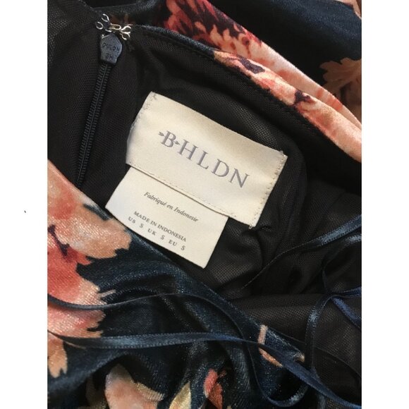 BHLDN Anthropologie Holly Halter Stretch Velvet Midi Dress - S - NWT - Picture 7 of 11